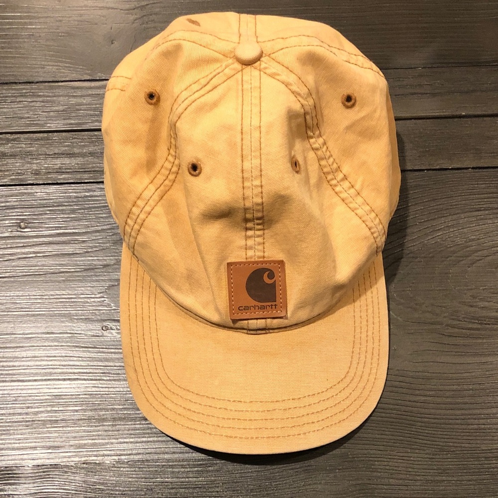 Carhartt Tan Canvas Cap with Logo Patch